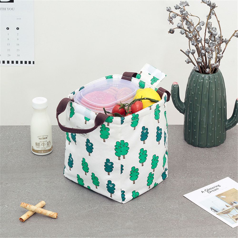 Daphne Túi Đựng Cơm Trưa Giữ Nhiệt Chống Thấm Nước In Họa Tiết Hoạt Hình Dễ Thương