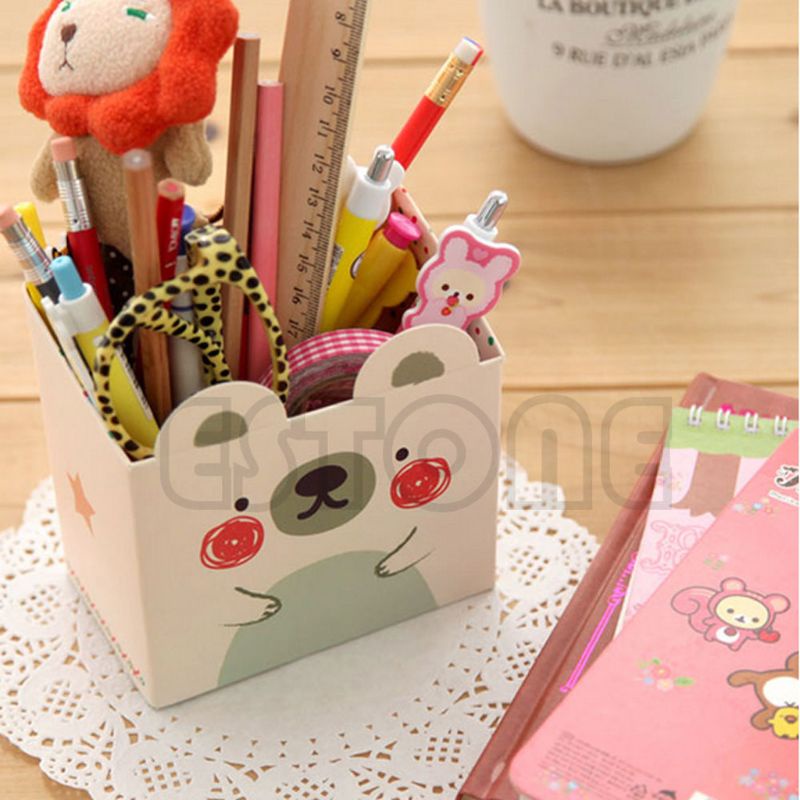 Hộp Giấy Đựng Đồ Trang Điểm Hình Mèo Hoạt Hình Dễ Thương