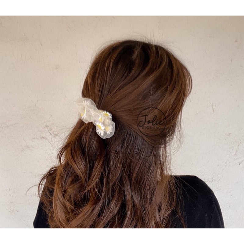 Dây Cột Tóc Vải Scrunchies Phồng To Cực Đẹp