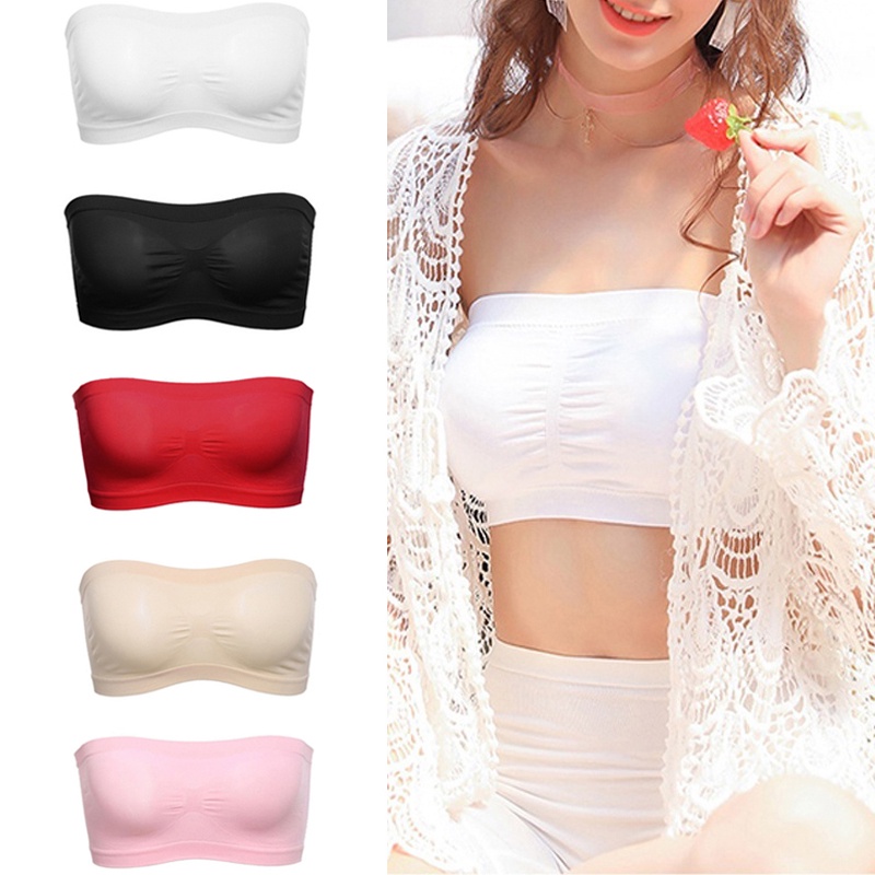 Áo Lót Ống Không Dây Co Giãn Mềm Mại Thoáng Khí Cho Nữ