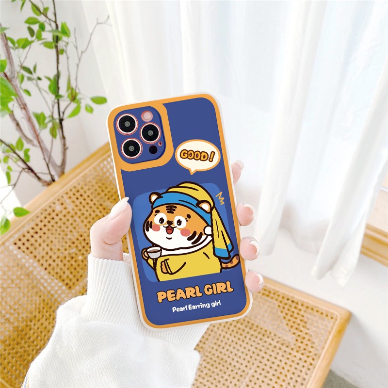 Ốp iphone hot trend  vuông cạnh ốp lưng iphone hổ phong cách 6/6splus/7plus/8/8plus/xr/xs/12/13/pro/plus/promax tr1097