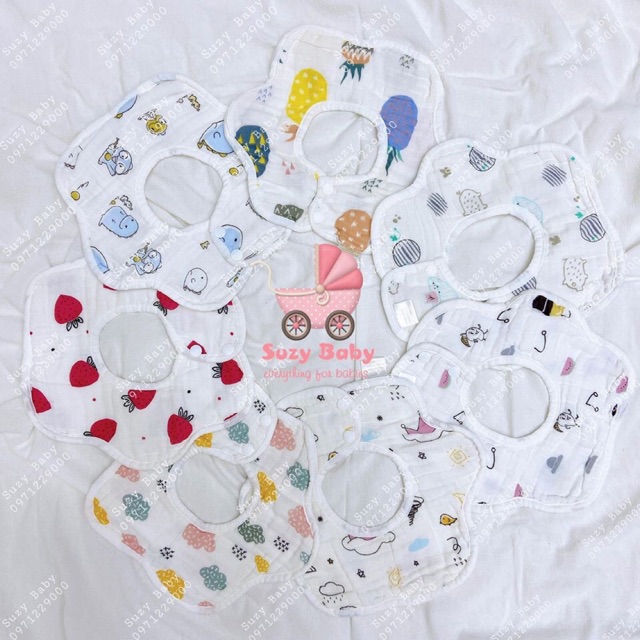 Yếm xô hoa organic cho bé