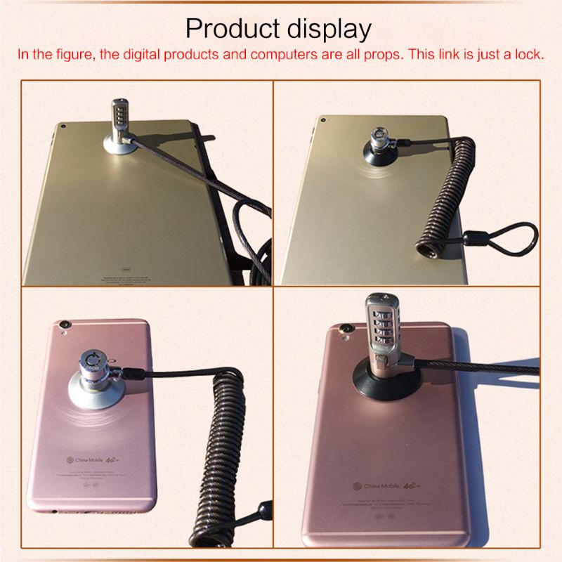 Khóa Tròn Chống Trộm Bằng Hợp Kim Kẽm Bền Bỉ Thông Dụng Cho Laptop / Máy Tính Bảng