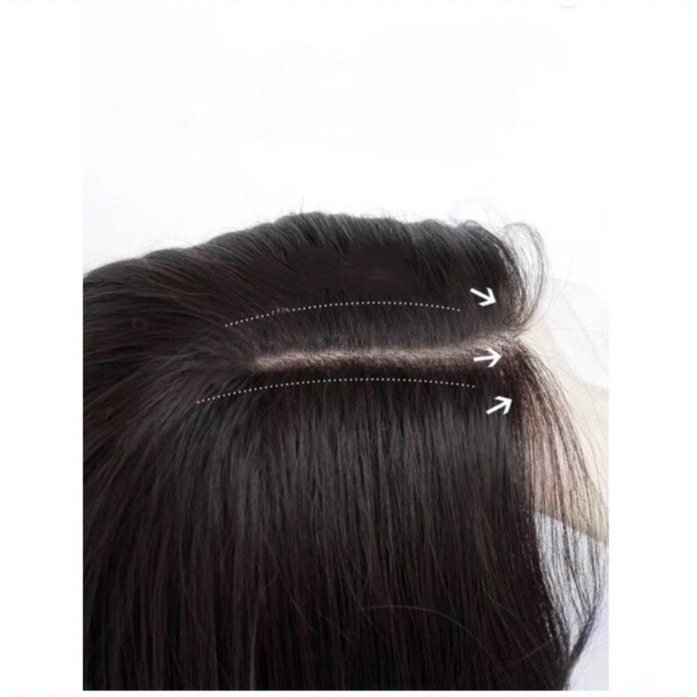 Tóc giả nguyên đầu xoăn sóng ngang lưng không mái chất sợi tơ cao cấp QiQi Shop