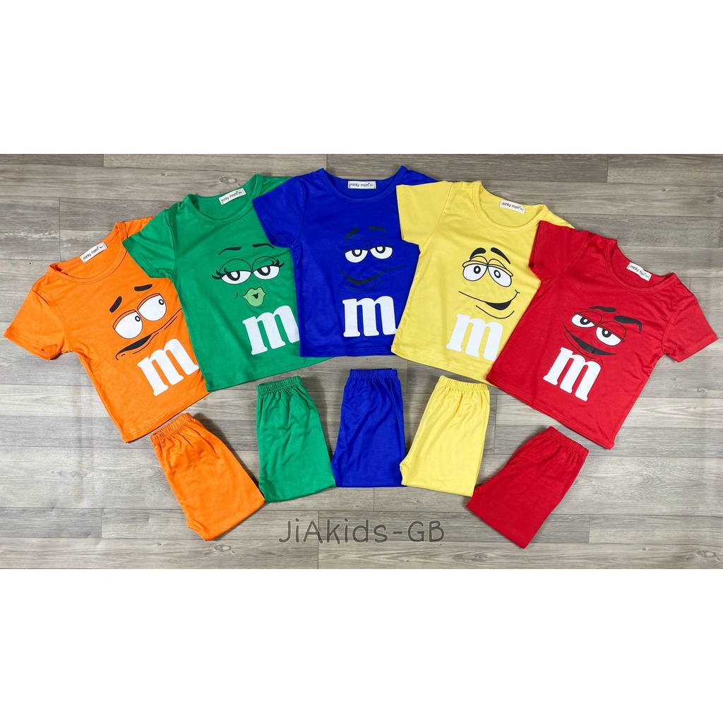 Bộ Cộc Tay Quần Dài THUN LẠNH MINKYMOM In Hình Mặt Biểu Cảm Cho Bé TN-IN86