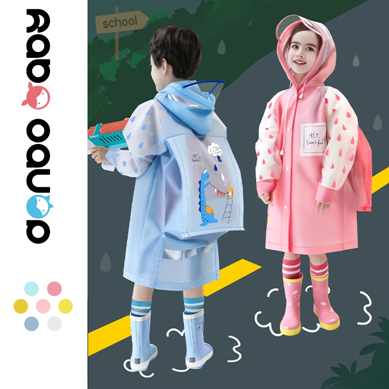áo mưa trẻ em bé trai cô gái áo mưa khoác Hoạt hình DANBOBABY