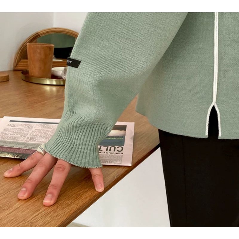 Áo khoác len Basic Thanh lịch cho Nam hàng thiết kế