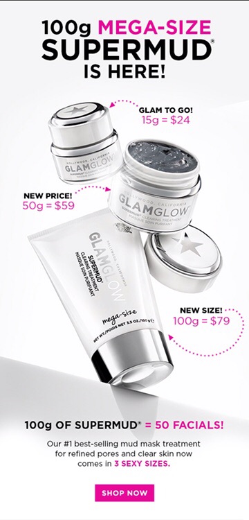 Mặt nạ Glamglow Supermud treatment sale 50%