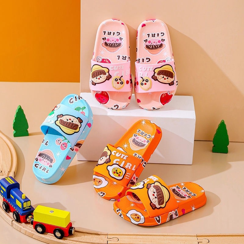 Dép quai ngang, dép 3D hình Cô Gái cute girl cho bé