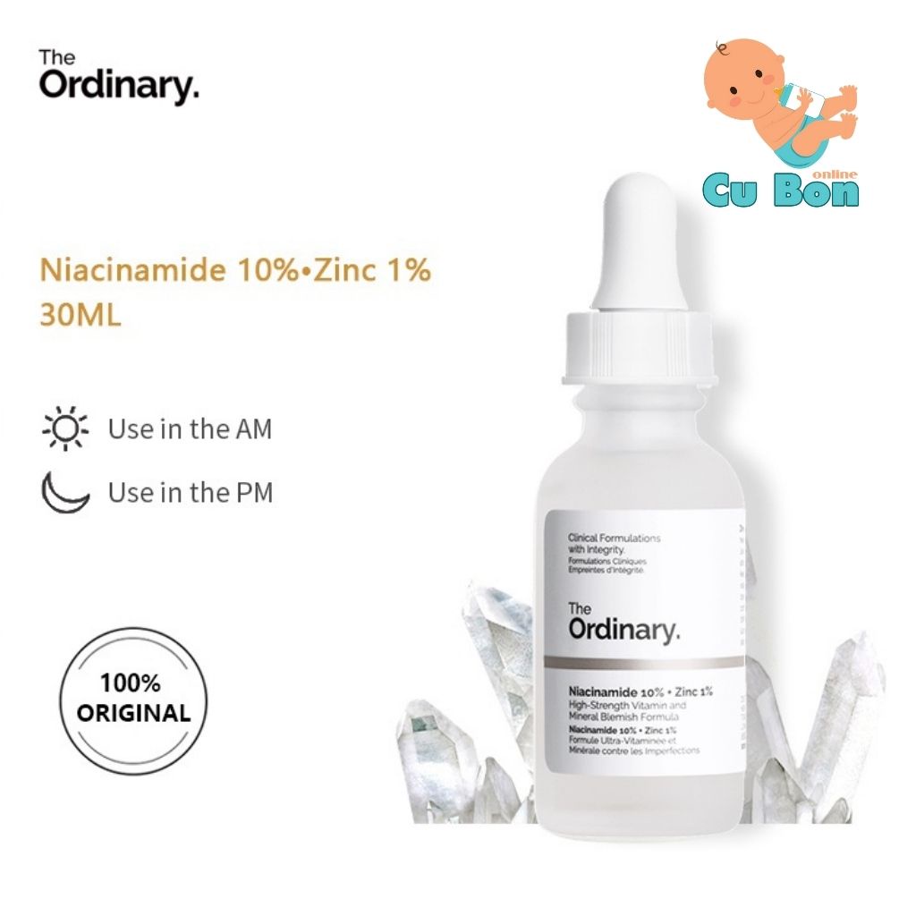 Serum The Ordinary Niacinamide 10% + Zinc 1% Canada Giúp Cân Bằng Bã Nhờn Làm Sáng Da Thu Nhỏ Lỗ Chân Lông 30ml