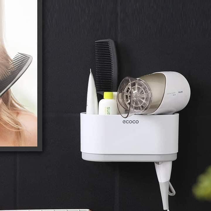 Kệ Đựng Máy Sấy Tóc Treo Tường Ecoco Thích Hợp Với Các Salon Tóc, Gia Đình, Góc Làm Đẹp