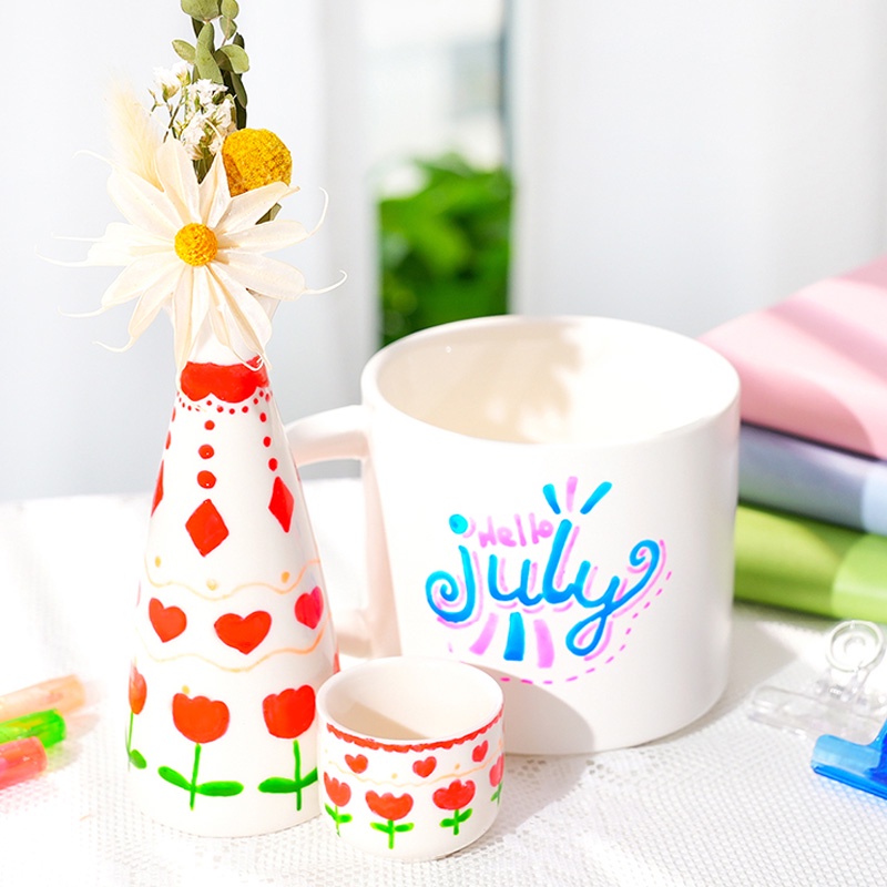 Bút Đánh Dấu Dạng Thạch 3D Nổi 6 Màu Sáng Tạo DIY Cho Học Sinh