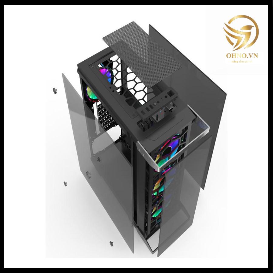 Case Máy Tính Mặt Kính Cường Lực VSP KA-190 Vỏ Thùng PC Case PC Máy Bàn Chính Hãng - OHNO VIỆT NAM