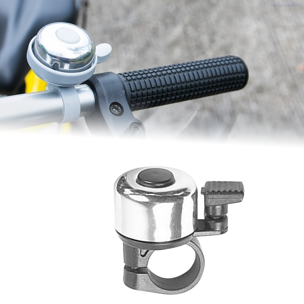 Chuông xe đạp mini bằng hợp kim nhôm màu bạc có thể điều chỉnh âm thanh