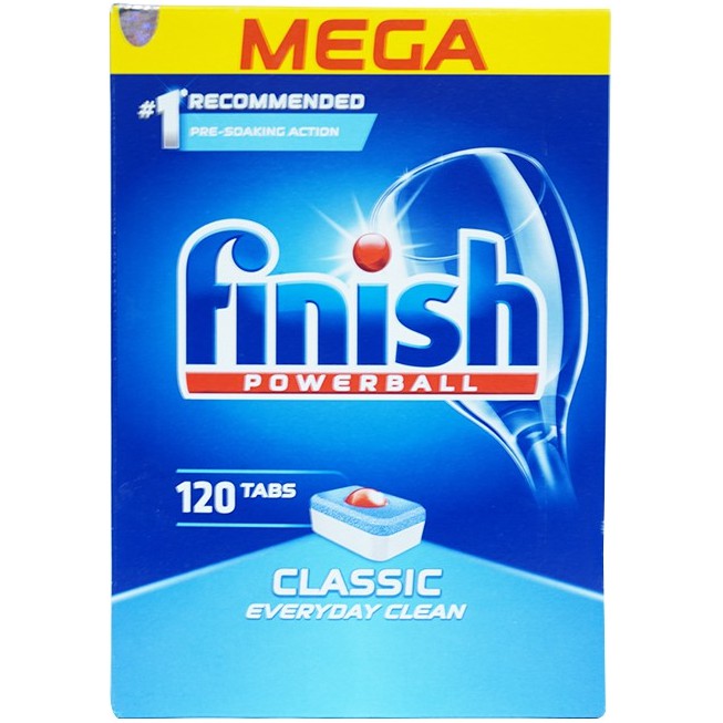 Combo 120 viên Finish+1.5kg muối rửa bát Finish+Bóng Finish 750ml dùng cho máy rửa bát chén