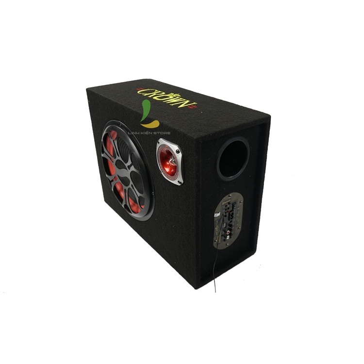 Loa Crown 8 vuông Bluetooth - Loa nghe nhạc chất liệu nhựa bọc nỉ sang trọng, công suất mạnh mẽ