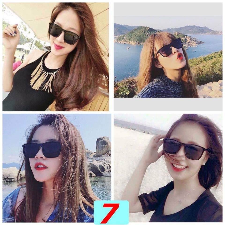Kính mát nam nữ chống tia Uv cực tốt kiểu dáng siêu hot hit - TÂY ĐEN