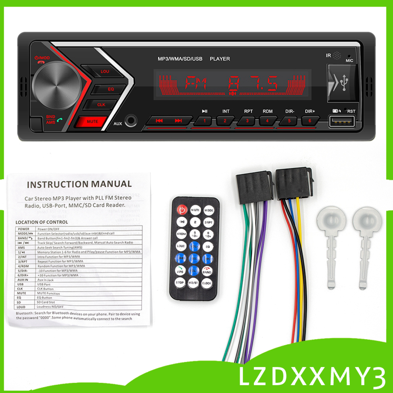 Đầu Dvd Mp3 Player 12v Rgb Kết Nối Bluetooth Cho Xe Ô Tô