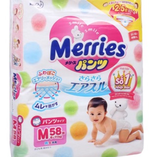 Tã quần Merries nội địa XL 38