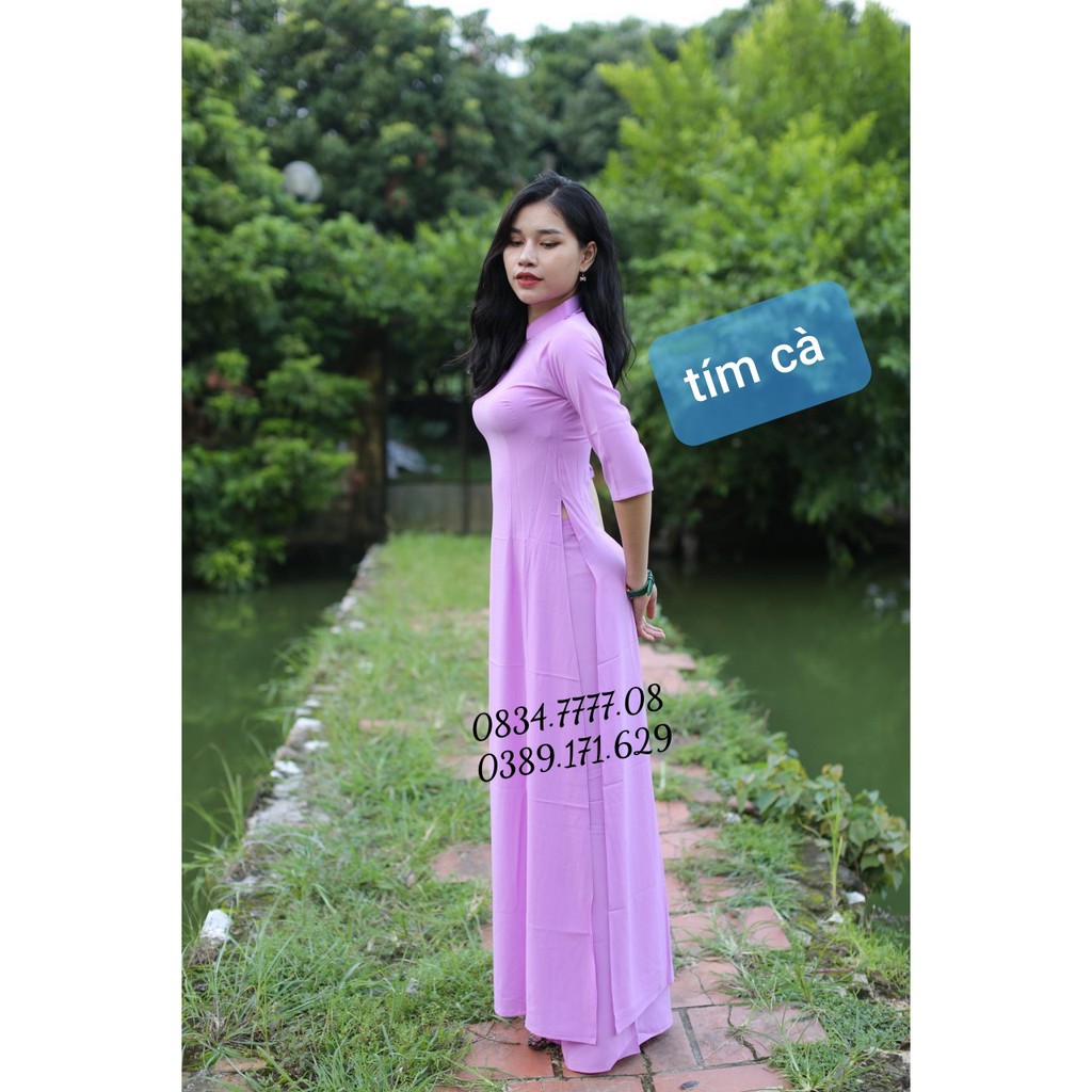 Áo Dài Dáng Truyền Thống Loại 2 Tà Mẫu Đẹp, Giá Cực Sốc