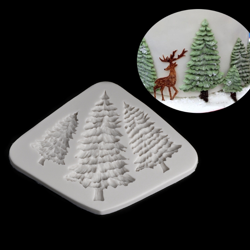 Khuôn silicone làm bánh , chocolate hình cây