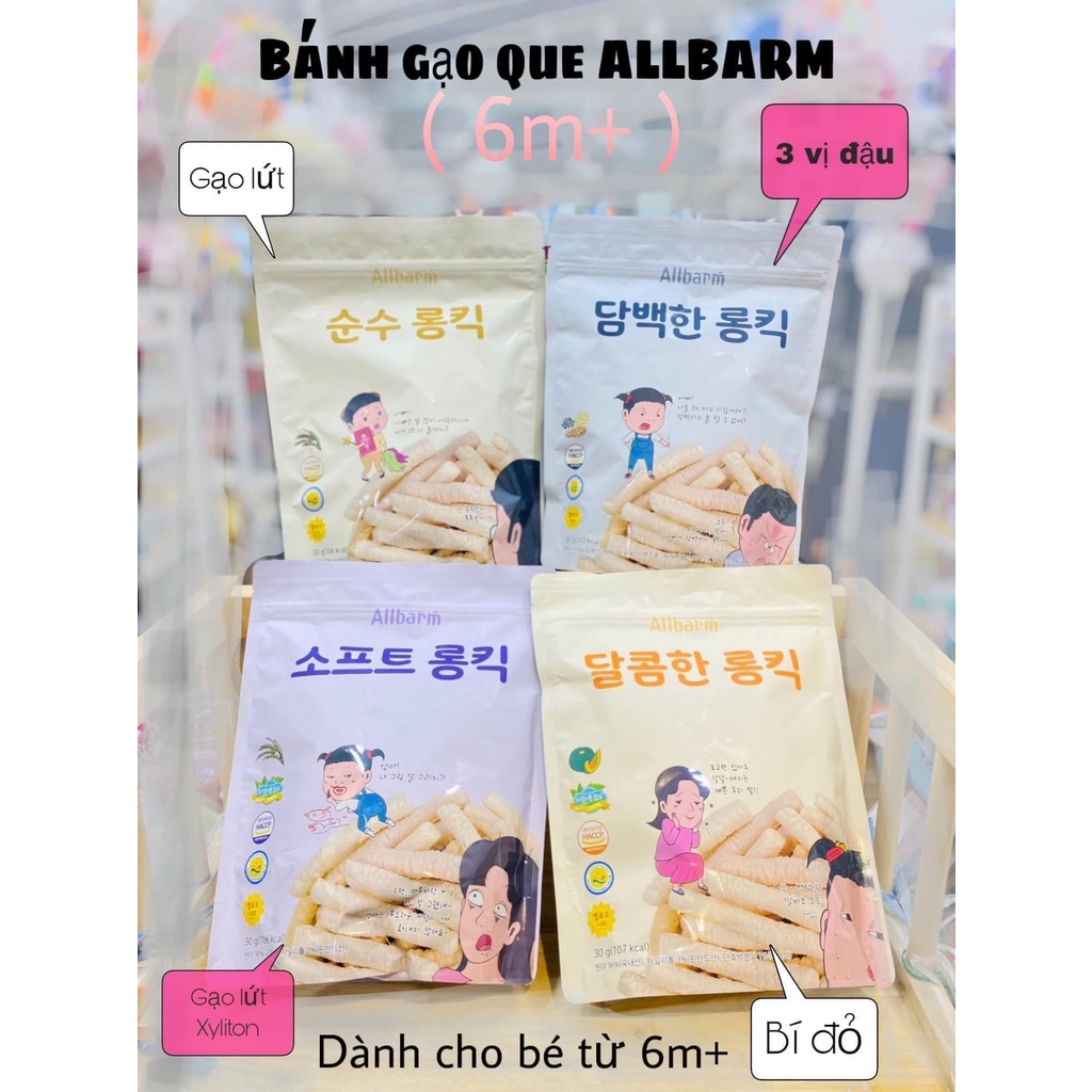 Bánh gạo Allbarm Hàn Quốc cho bé 6M