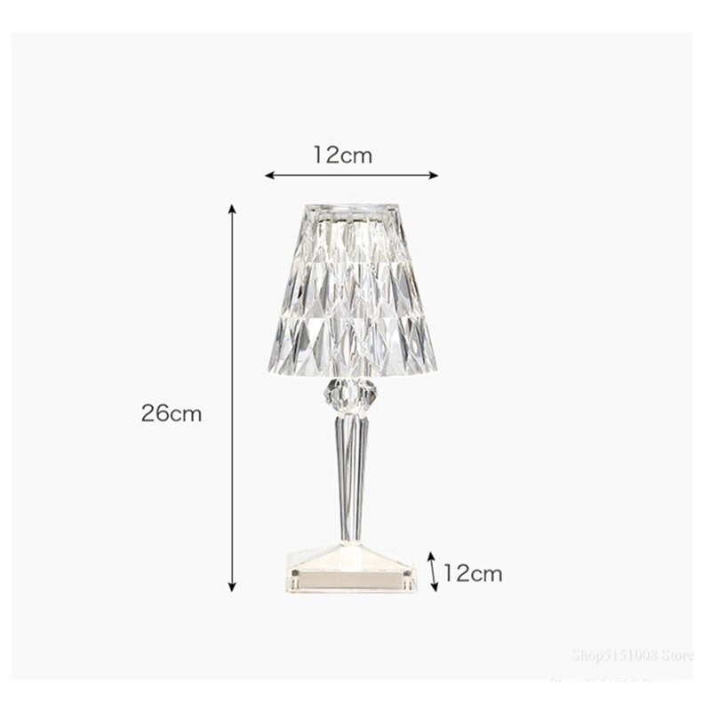 Đèn ngủ 16 màu ánh sáng màu, sạc USB Decor trang trí pha lê cao cấp