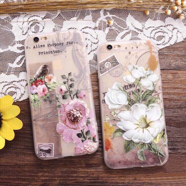 Ốp iphone 5/6/7/8 plus hoa Châu Âu cao cấp.