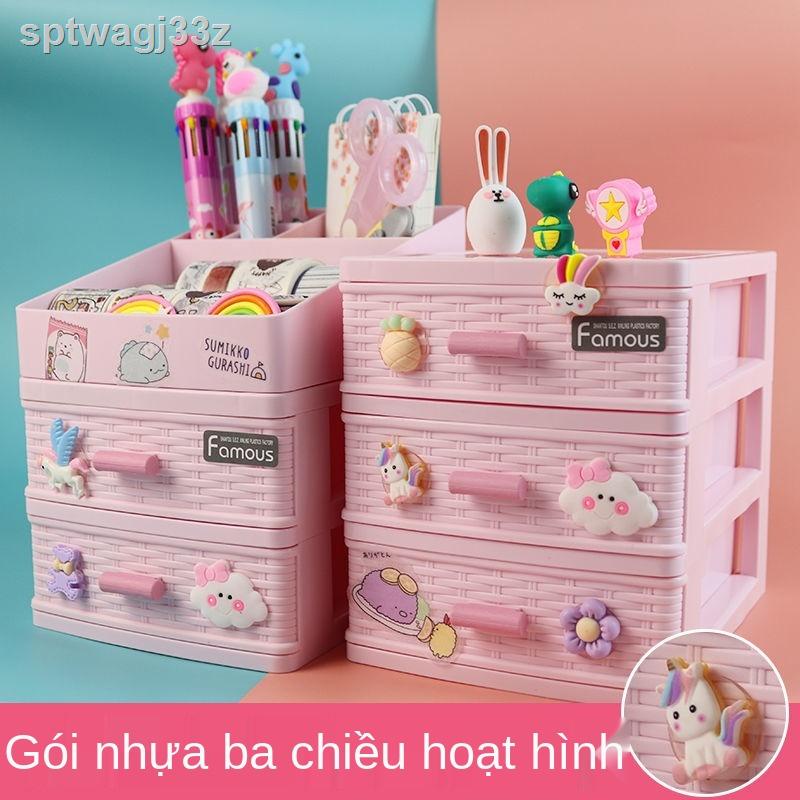 Hộp đựng đồ để bàn loại ngăn kéo nhỏ nhiều lớp tủ nhựa đựng mỹ phẩm hộp đựng đồ trang sức văn phòng