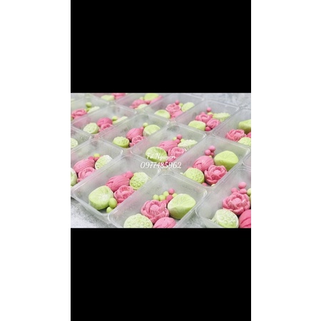 Set 4 khuôn silicon làm chè trôi nước, rau câu (Hoa/Búp/Gương/Lá sen)