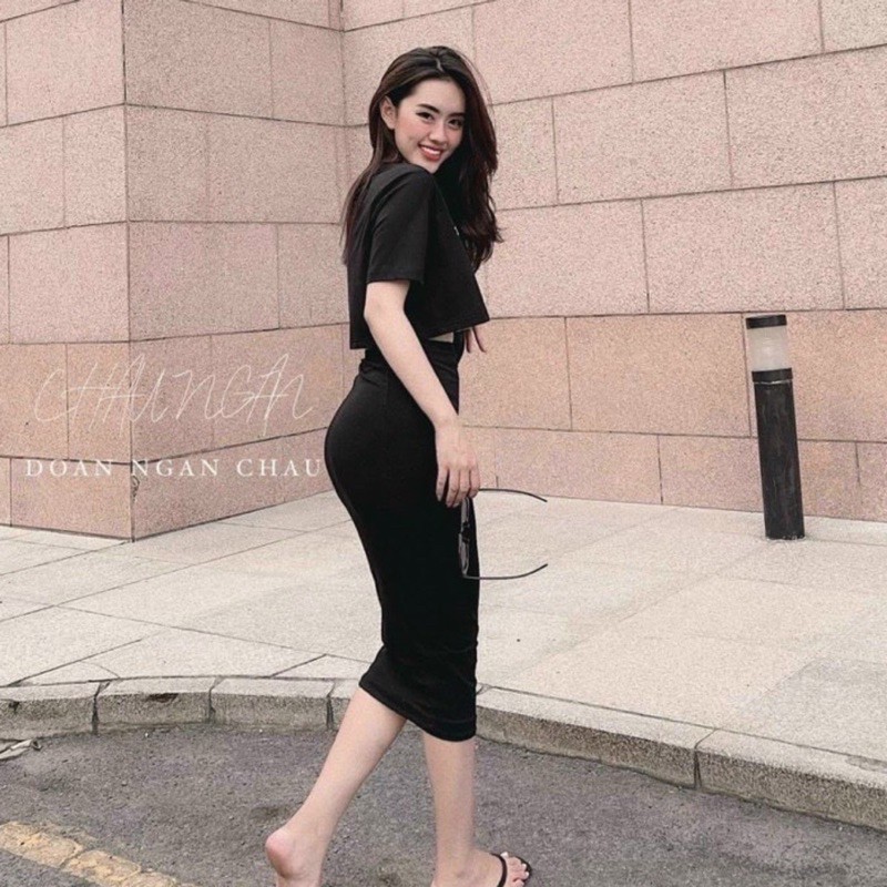 [Mã FAMAYWA2 giảm 10K đơn 50K] Sét váy body áo croptop phom rộng ngắn tay in hoạ tiết mới 2021 | BigBuy360 - bigbuy360.vn