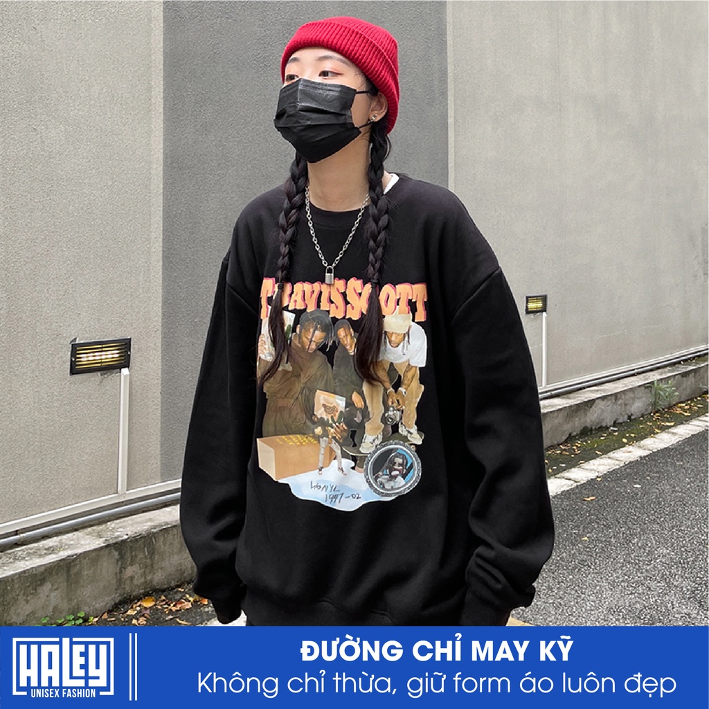 Áo Sweater Nam Nữ unisex HALEY phong cách Hàn Quốc cá tính, Chất nỉ bông đẹp mã HD361