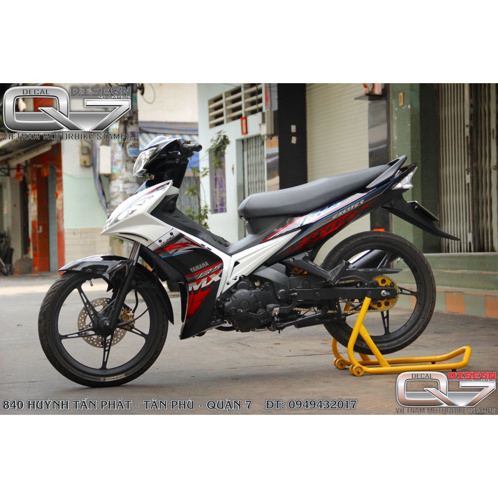 TEM RỜI EXCITER 2010 TRẮNG ĐỎ ĐEN