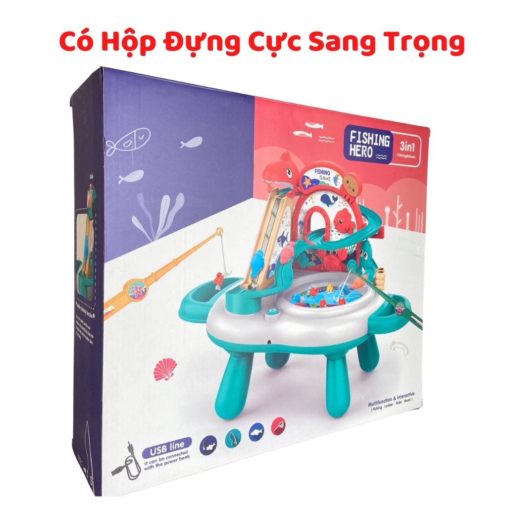 Bộ Đồ Chơi Câu Cá Có Tháp Trượt, Phát Nhạc Cực Hay Cho Bé Thông Minh Sáng Tạo, Shop Bố Mốc