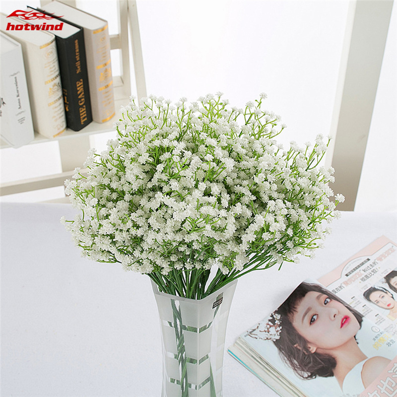 HW Bó 80 Hoa Cúc Baby Giả Dùng Trang Trí