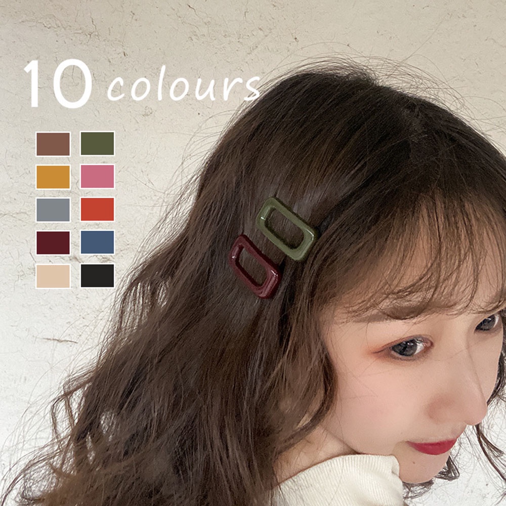 Kẹp tóc Acrylic nhiều màu sắc thời trang phong cách Hàn quốc cho nữ