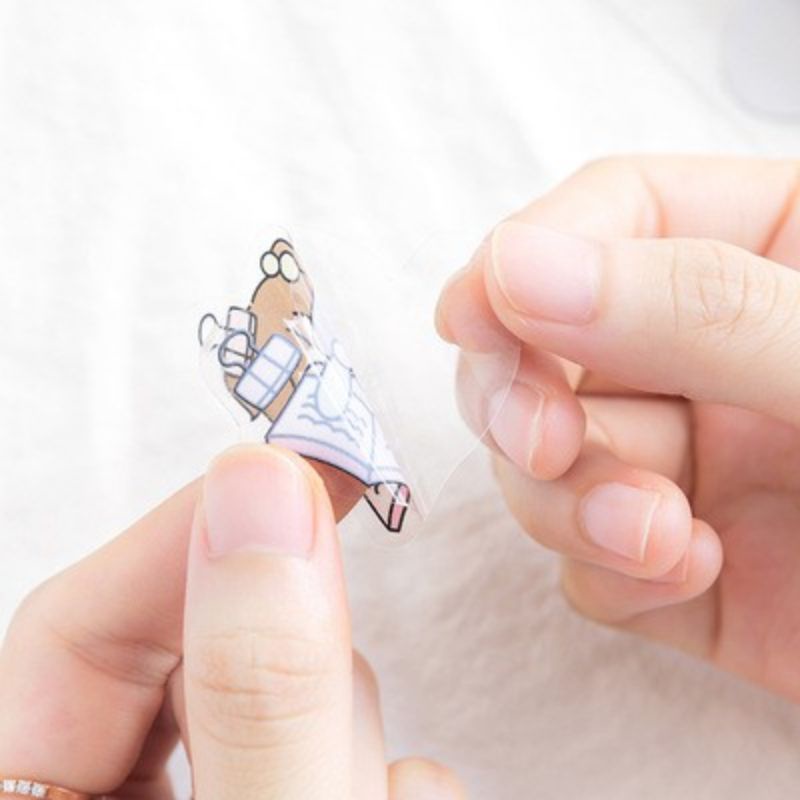 Set 40 miếng sticker hình dán cô gái, thỏ cute