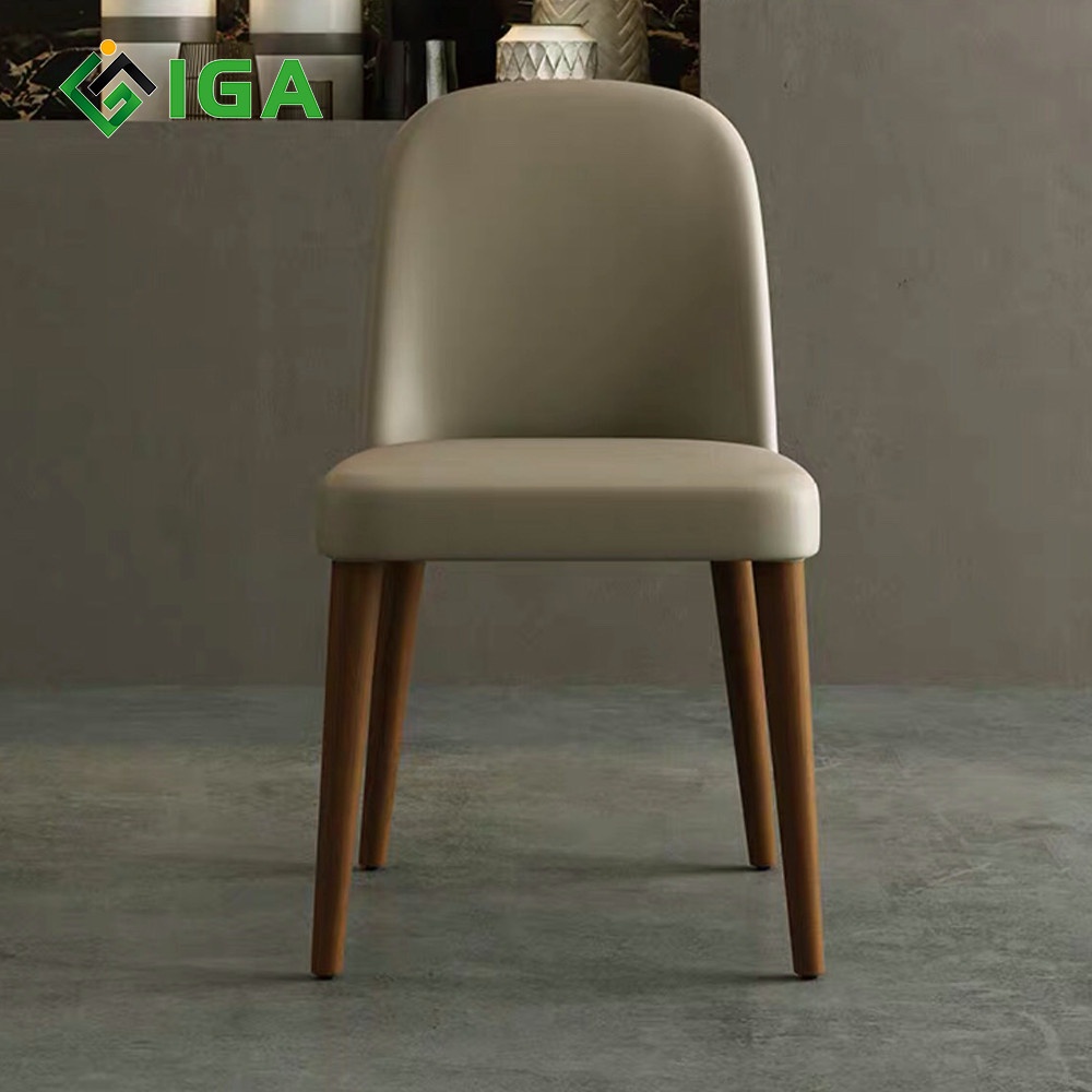 Ghế tựa chân gỗ | ghế tựa bàn ăn, phòng khách đa năng hiện đại IGA - GC09