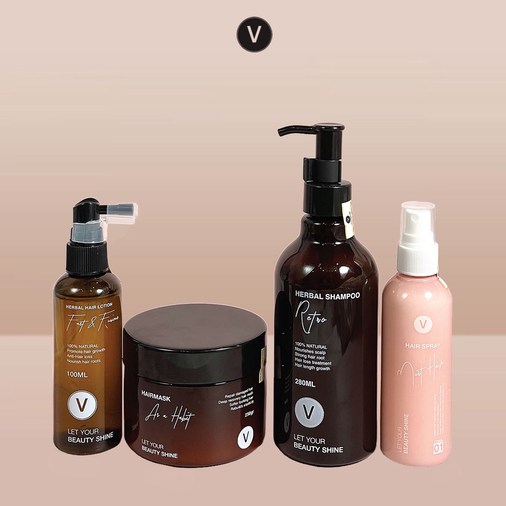 Combo 11 Phục Hồi tóc Hư tổn, Phủ Bóng tóc, cho mái tóc bóng mượt VyvyHaircare 730ml