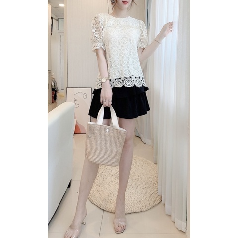 SET ÁO REN TRÒN TIỂU THƯ madebyMULLET