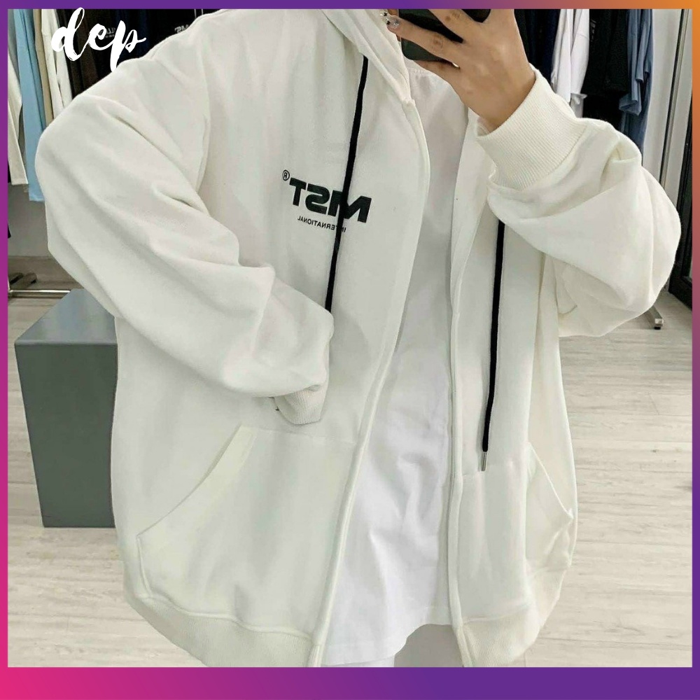 Áo khoác dây kéo form rộng vải nỉ nam nữ màu đẹp, áo khoác có mũ mã K01390 unisex cực đẹp
