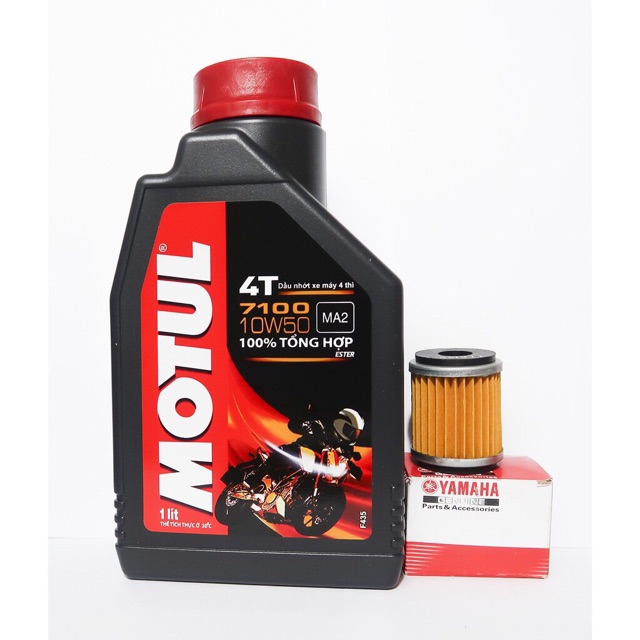 Combo 1 Motul 7100 + 1 lọc nhớt Yamaha chính hãng