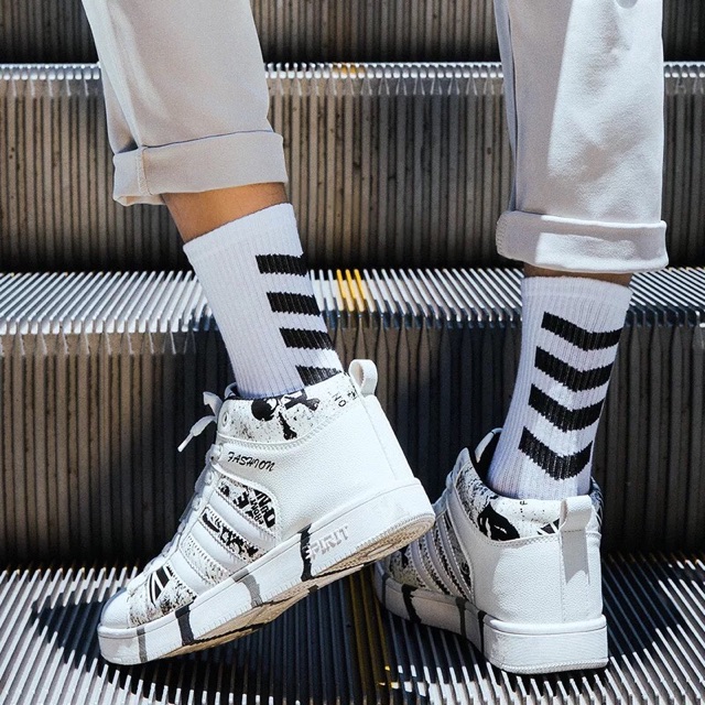 TẤT (VỚ) OFF WHITE MẪU 1 (tất nam nữ Unisex) - ẢNH THẬT