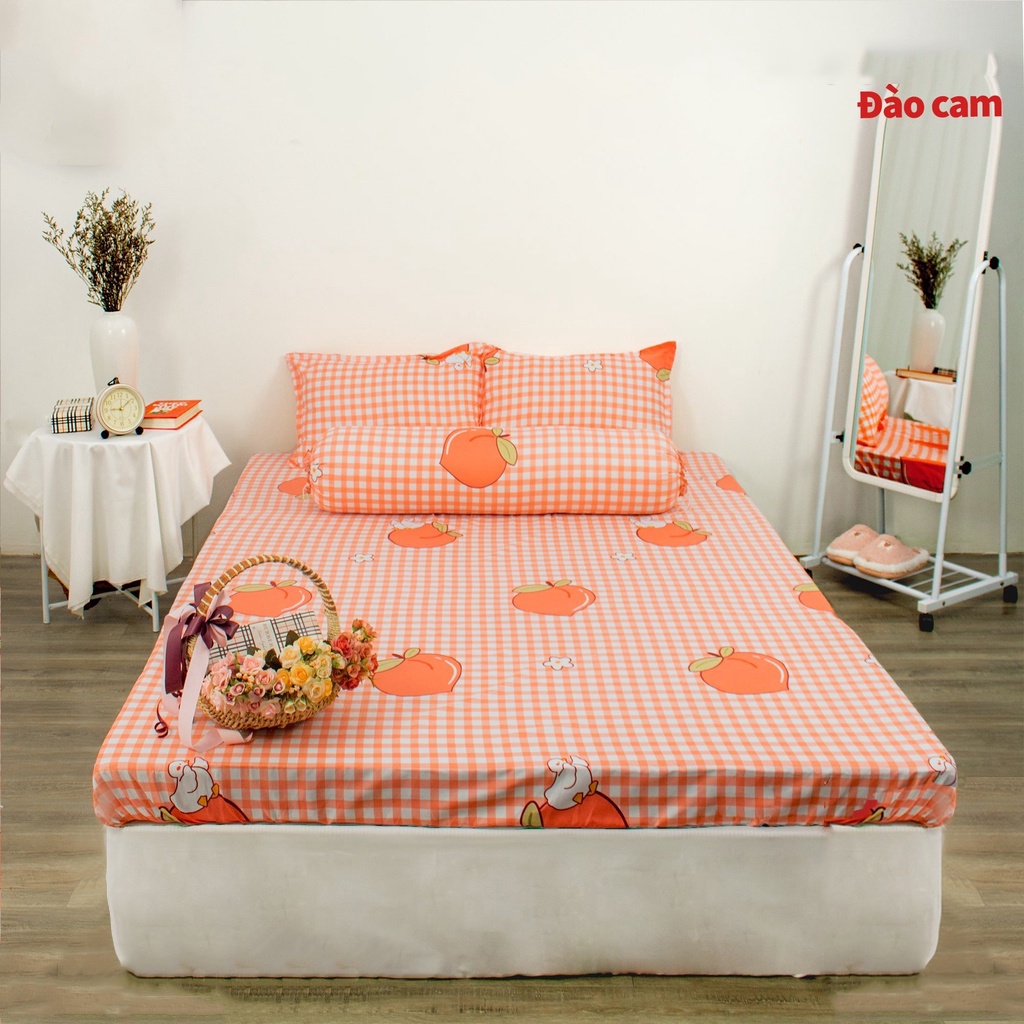 Bộ Ga Gối 4 món - Drap giường cao cấp - 1 Ga + 2 vỏ gối nằm + 1 vỏ gối ôm - M2/M6/M8/2M2 - Ga gối NguyetBedding | BigBuy360 - bigbuy360.vn