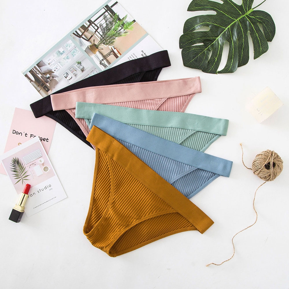 Quần Lót Lưng Thấp Màu Trơn Không Đường May Quyến Rũ Cho Nữ