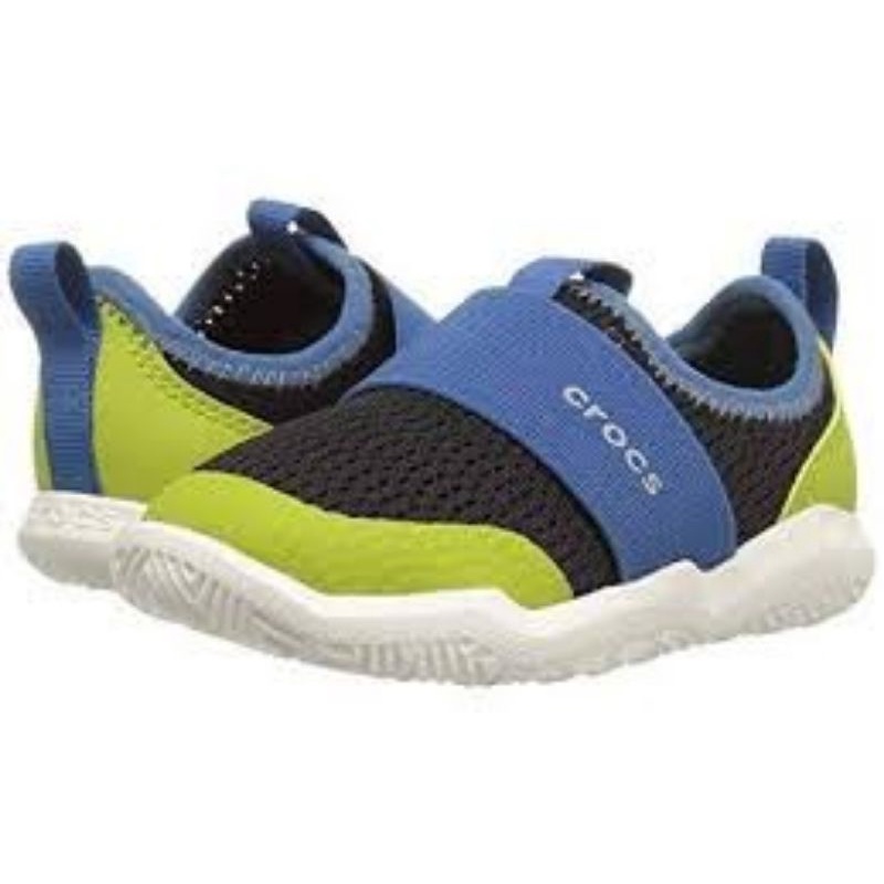 Giày vải cross easy slip on siêu nhẹ cho bé yêu màu xanh