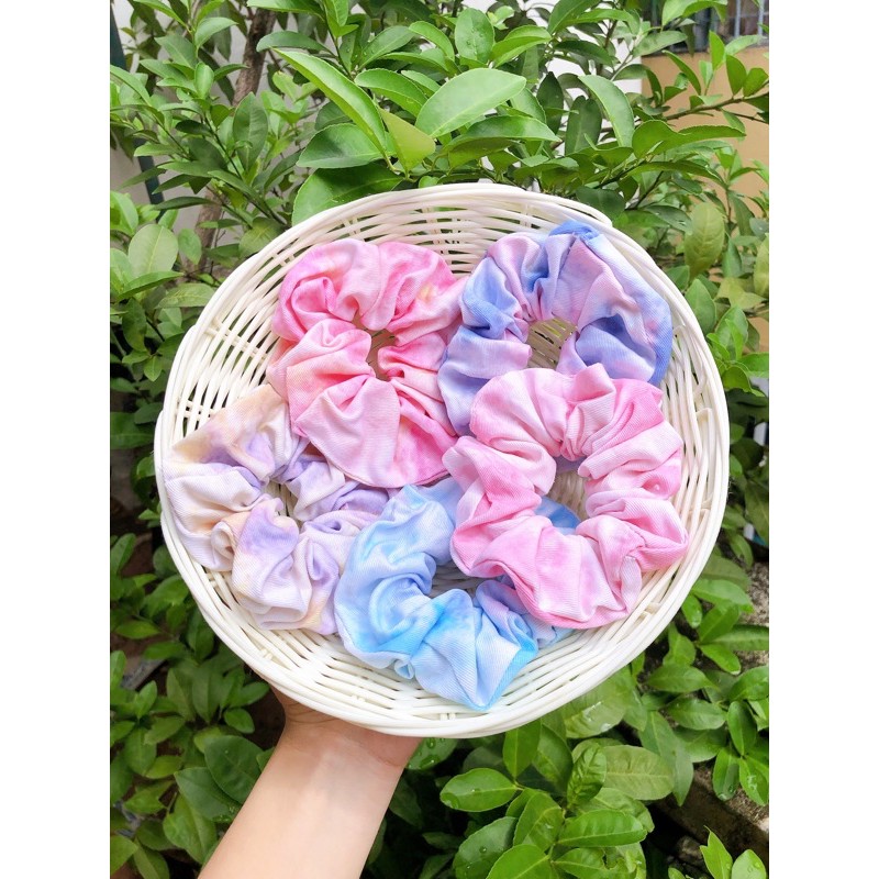 TieDye Scrunchies - Scrunchies màu loang - Dây buộc tóc/đeo tay