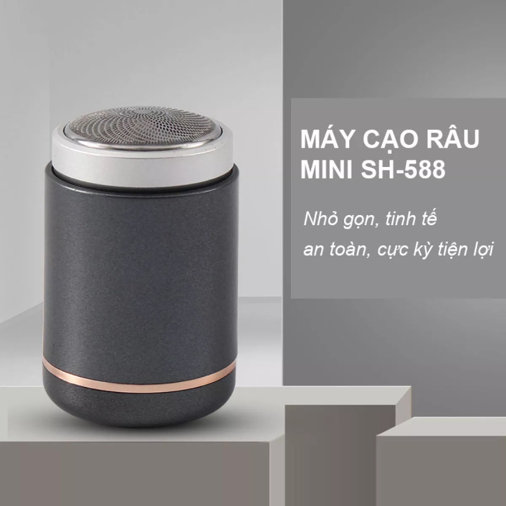 Máy Cạo Râu Mini SHAVER Tặng Kèm Bộ Chổi Vệ Sinh Và Cáp Sạc Làm Từ Nhựa ABS