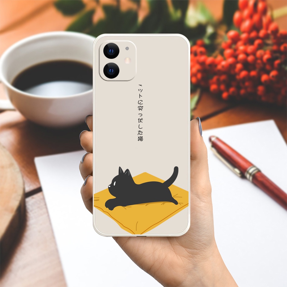 Ốp lưng Vina Case Samsung A10/A10S/A51/A32/A12/....dẻo cạnh vuông bảo vệ camera hình Mèo lười
