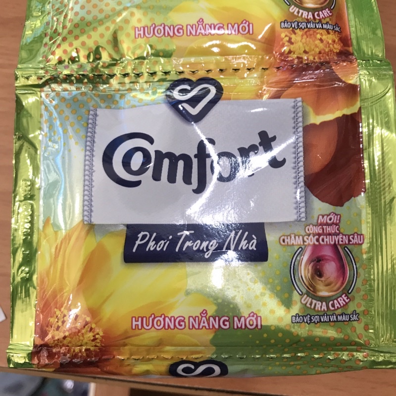 Nước xả vải Comfort một lần xả hương nắng mới dây 20ml x 10 gói
